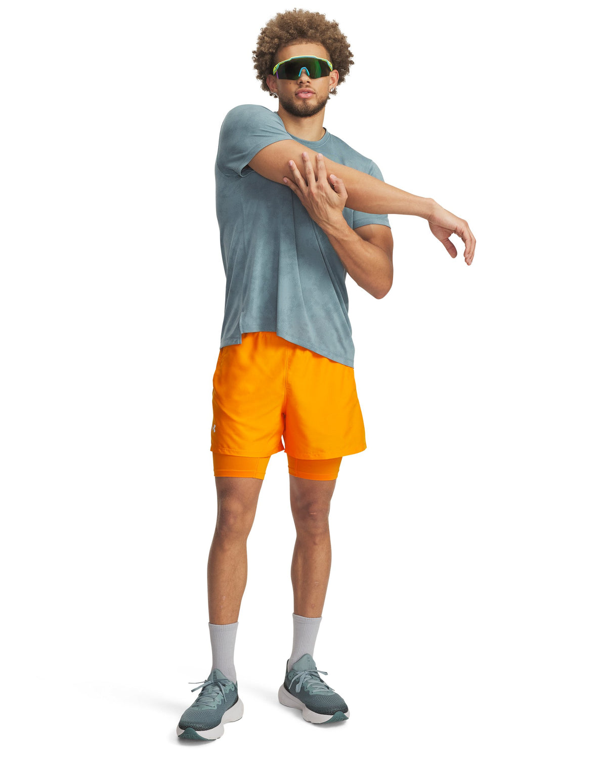 UA LAUNCH 5'' 2-IN-1 SHORTS - Squad Orange / Squad Orange / Reflective - 793