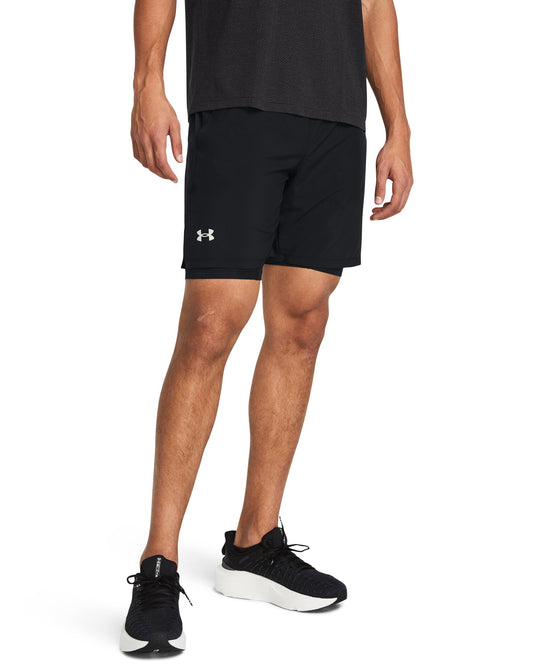 UA LAUNCH 7'' 2-IN-1 SHORTS - Black / Black / Reflective - 001