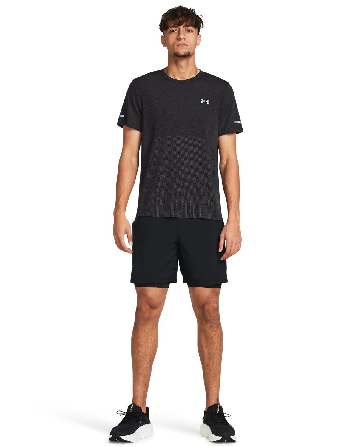 UA LAUNCH 7'' 2-IN-1 SHORTS - Black / Black / Reflective - 001