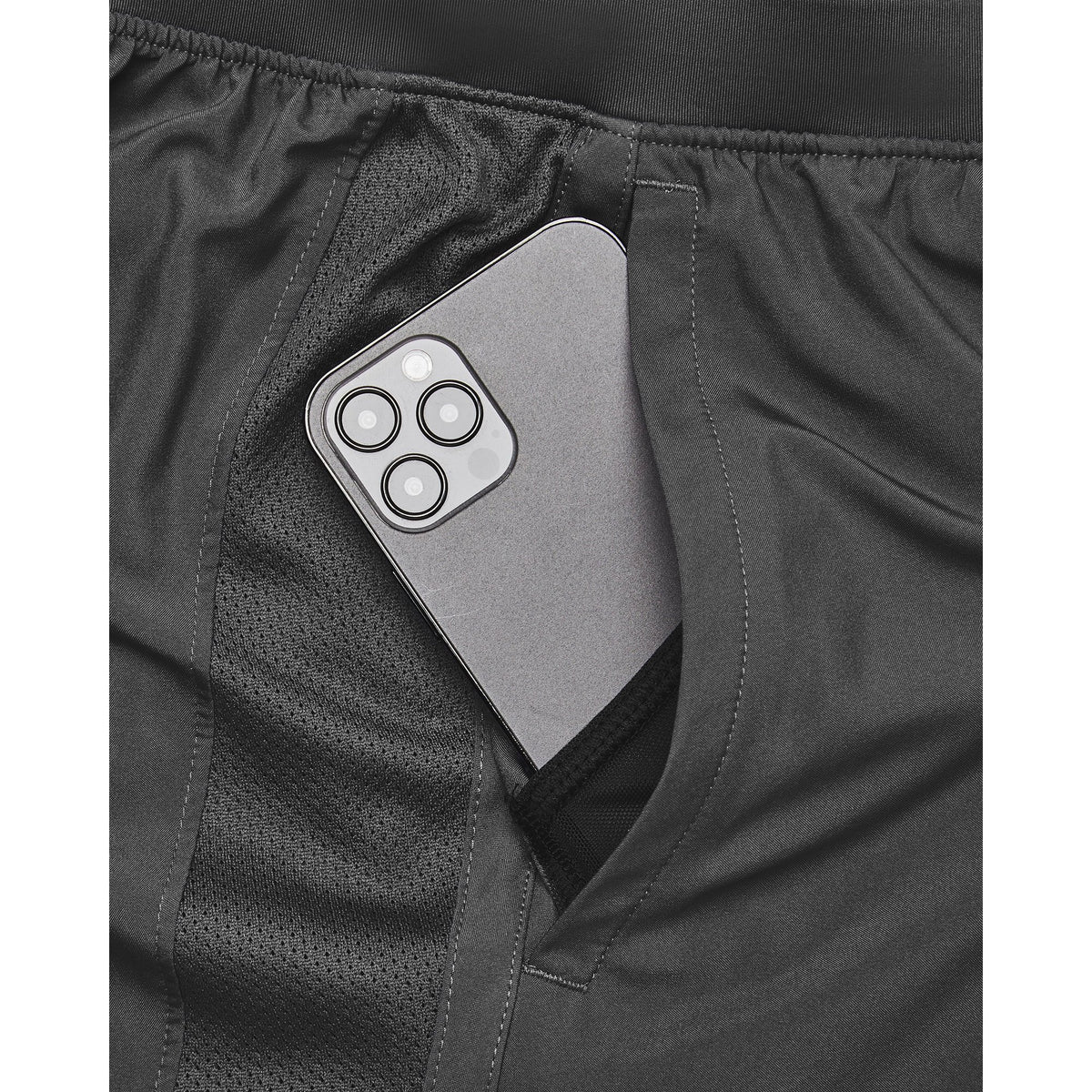 UA LAUNCH 7'' 2-IN-1 SHORTS - Castlerock / Castlerock / Reflective - 025