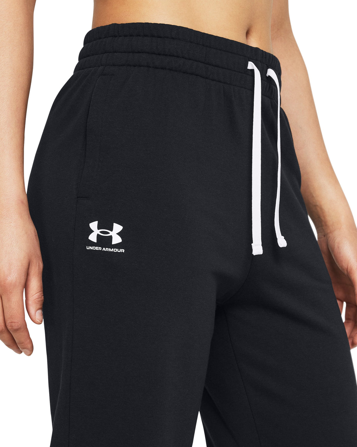 UA Rival Terry Joggers - Black / White - 002