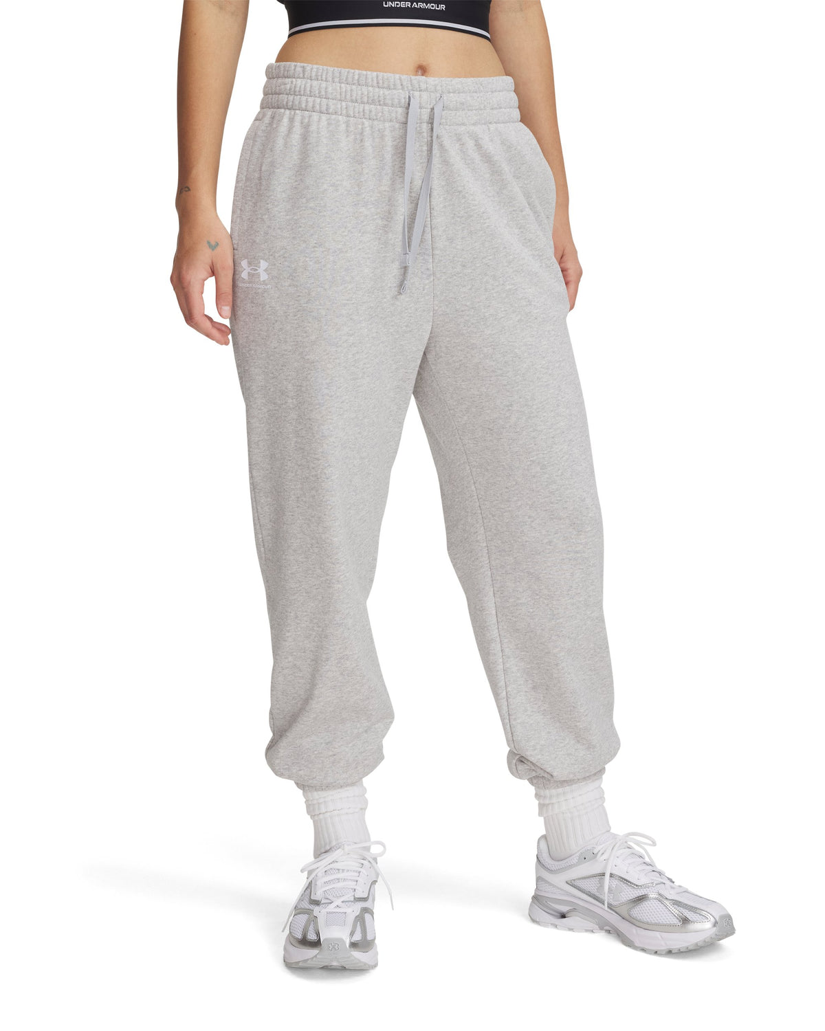 UA Rival Terry Joggers - Gray / White - 011