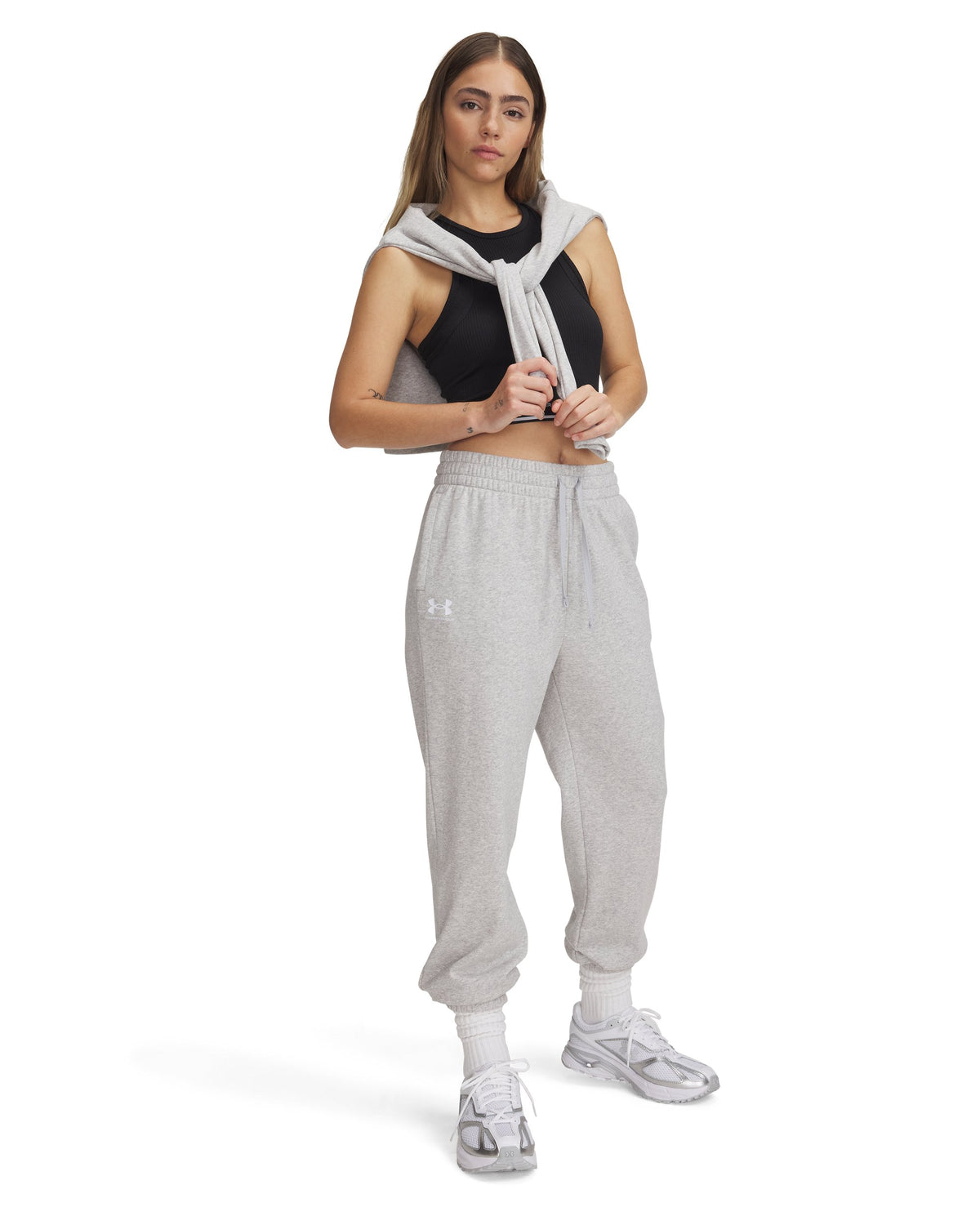 UA Rival Terry Joggers - Gray / White - 011