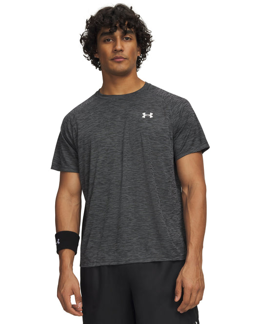 UA Tech Textured SS - Black / White - 001