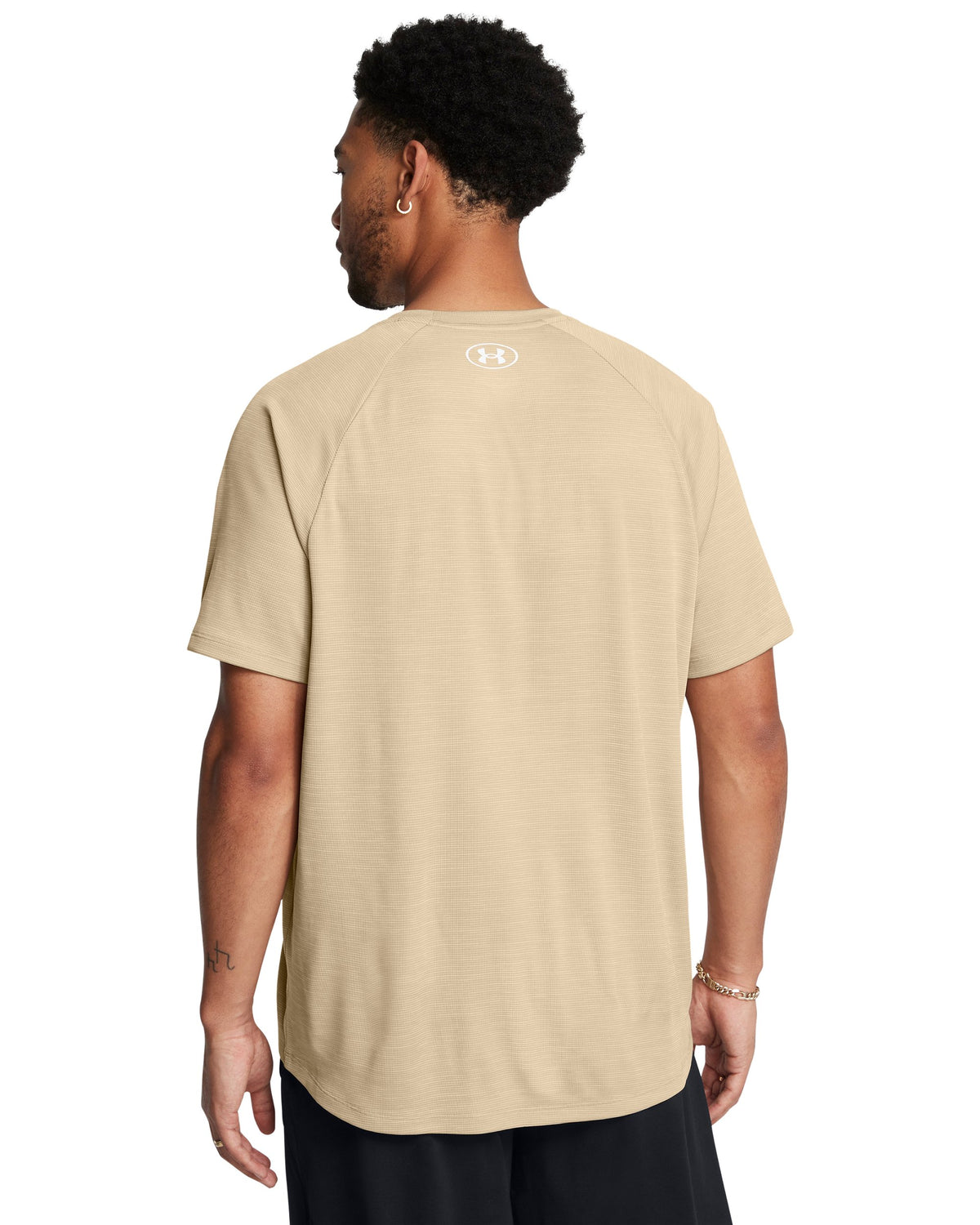 UA Tech Textured SS - City Khaki / White - 300