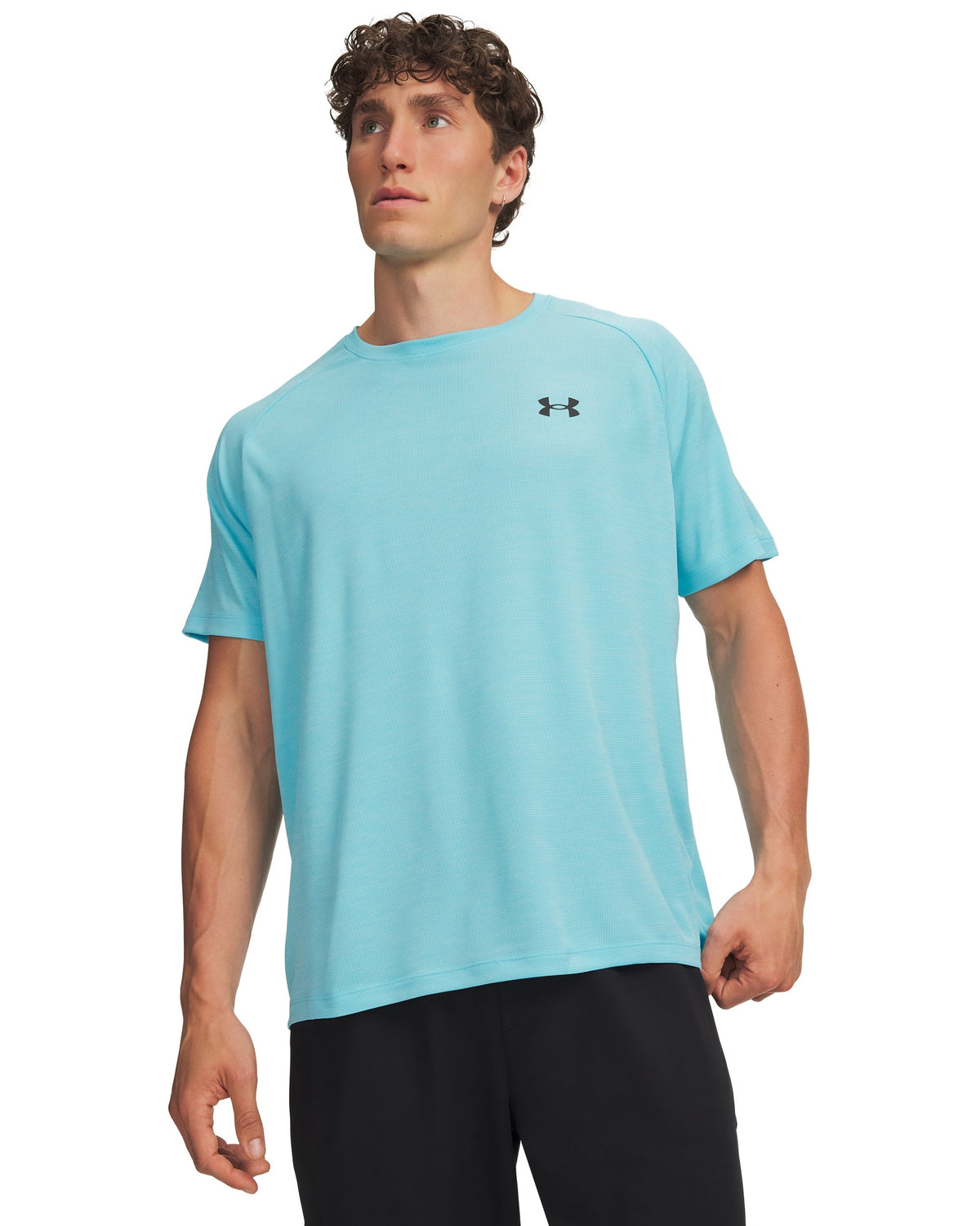 UA Tech Textured SS - Blue / Black - 481