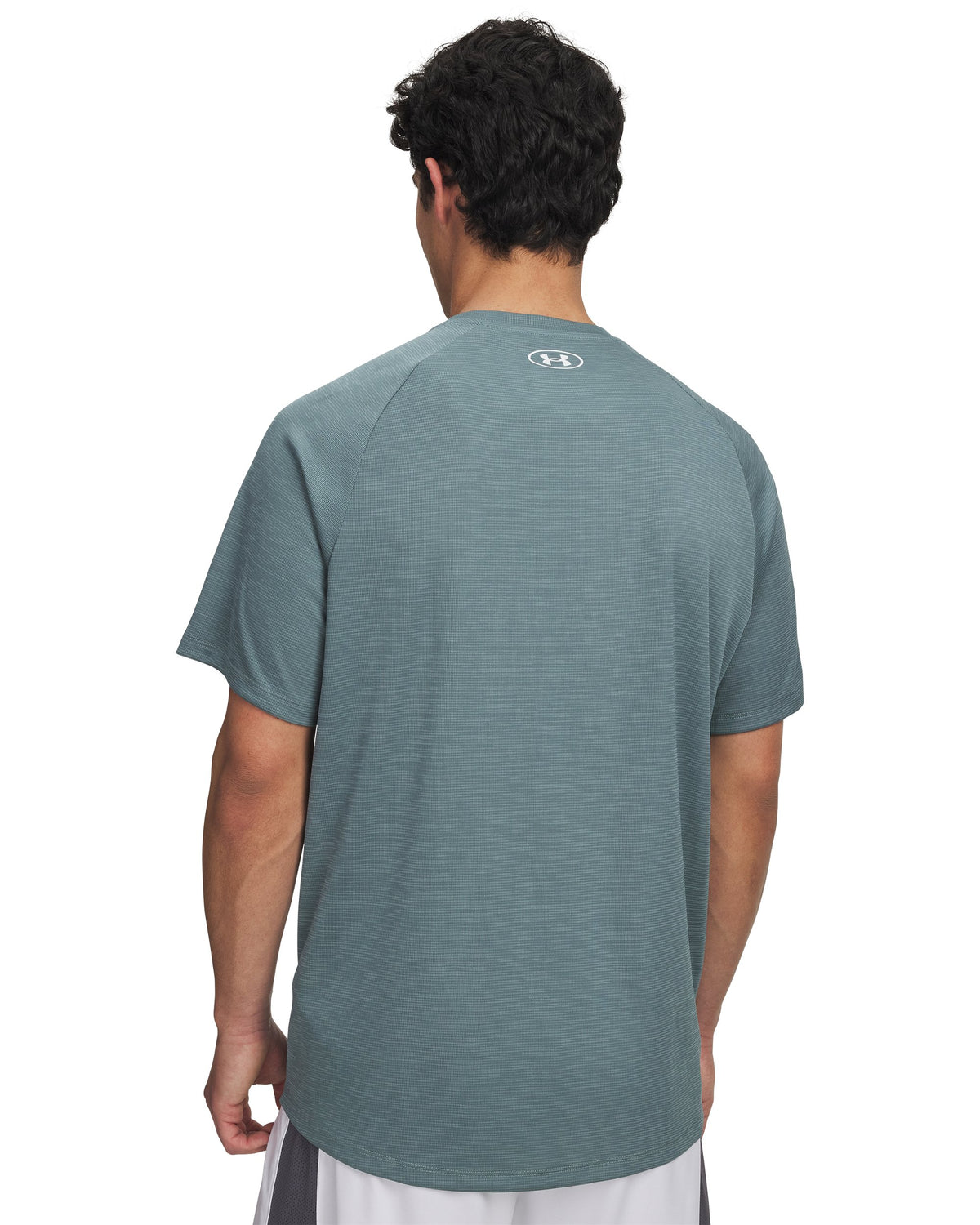 UA Tech Textured SS - Jasper Blue / White - 587