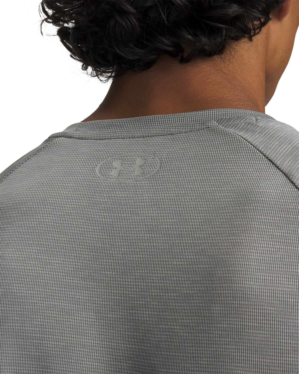 UA Tech Textured SS - ירוק-אפור / אפור - 709