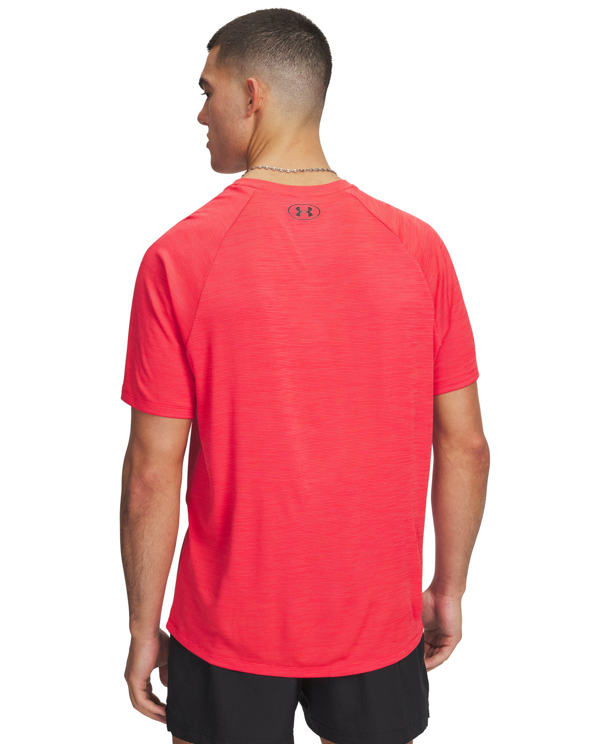 UA Tech Textured SS - Red / Black - 714