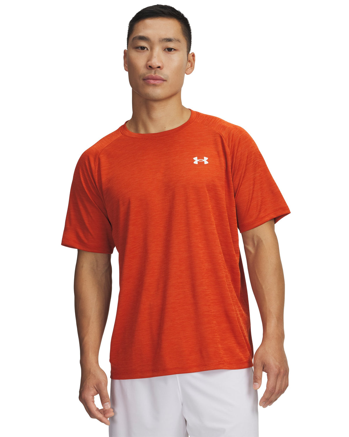 UA Tech Textured SS - Orange / White - 844