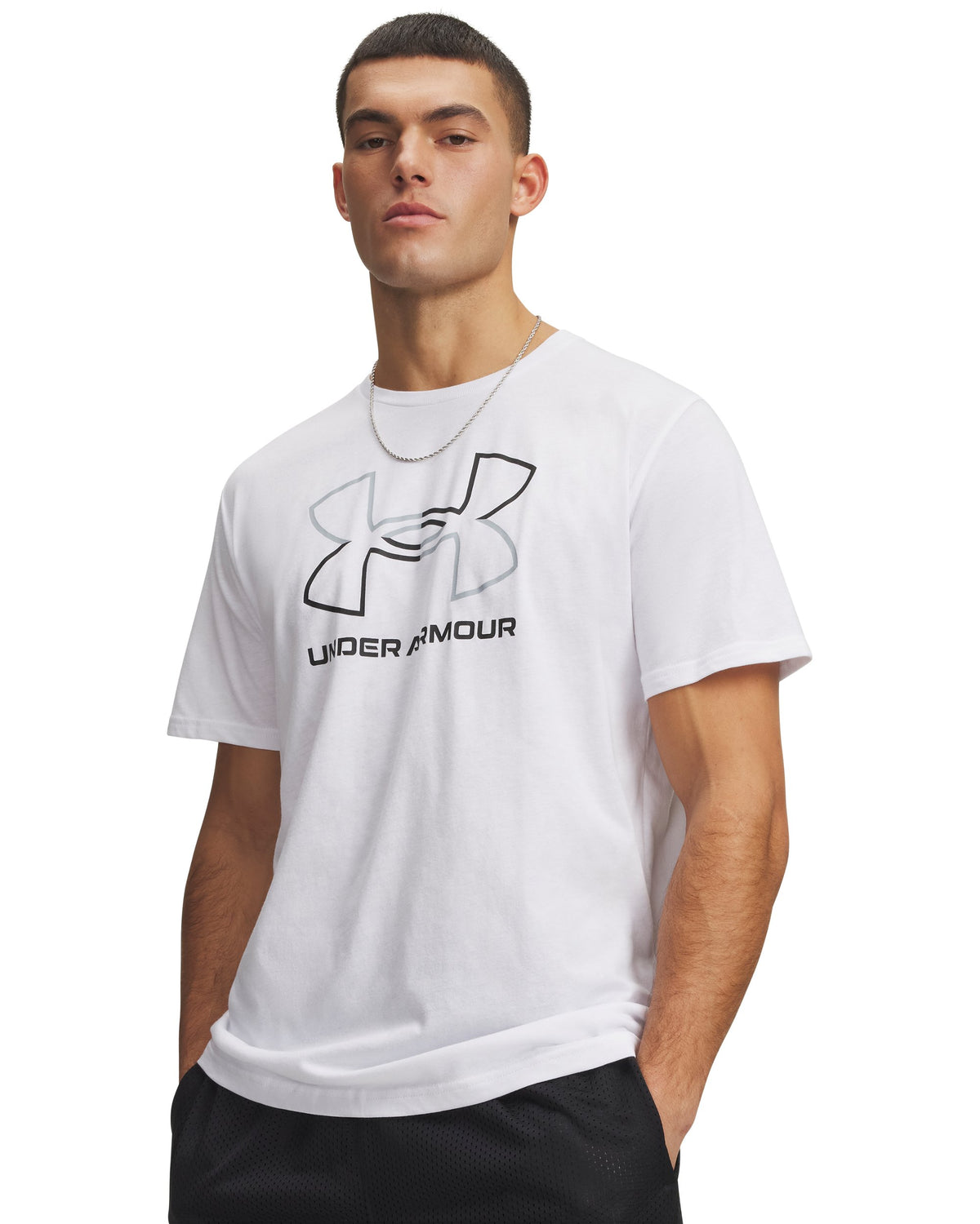 UA GL FOUNDATION UPDATE SS - White / Mod Gray / Black - 100