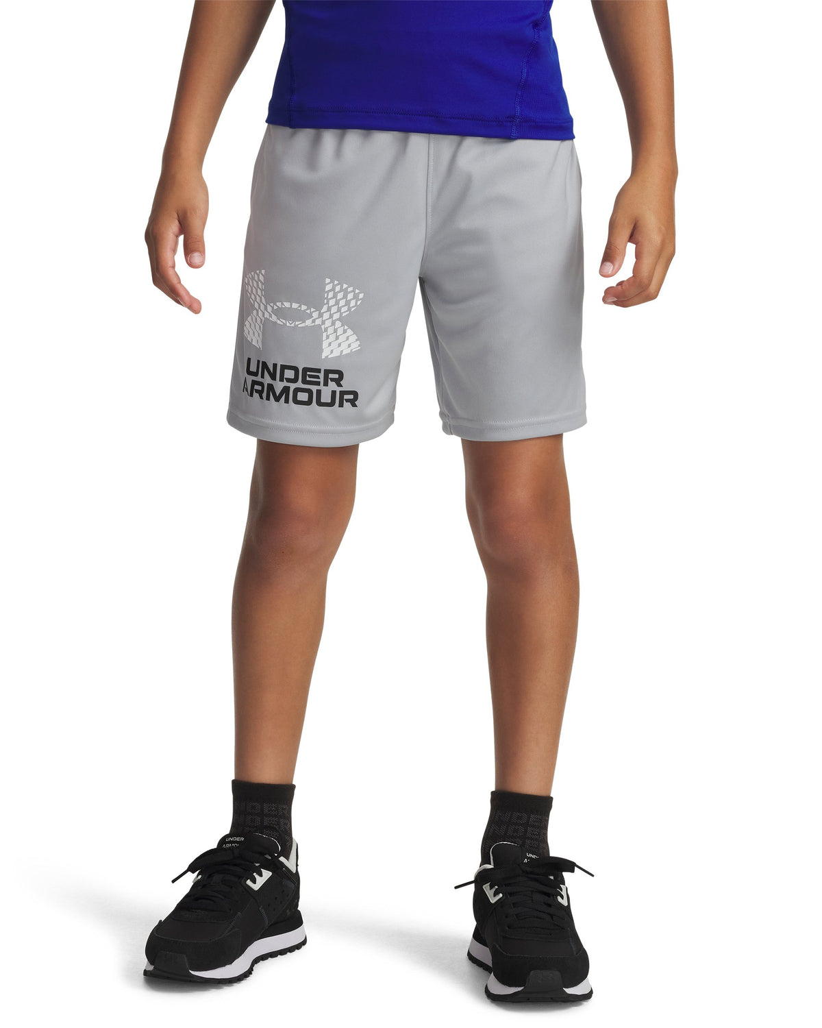 UA Tech Logo Shorts - Mod Gray / White - 011