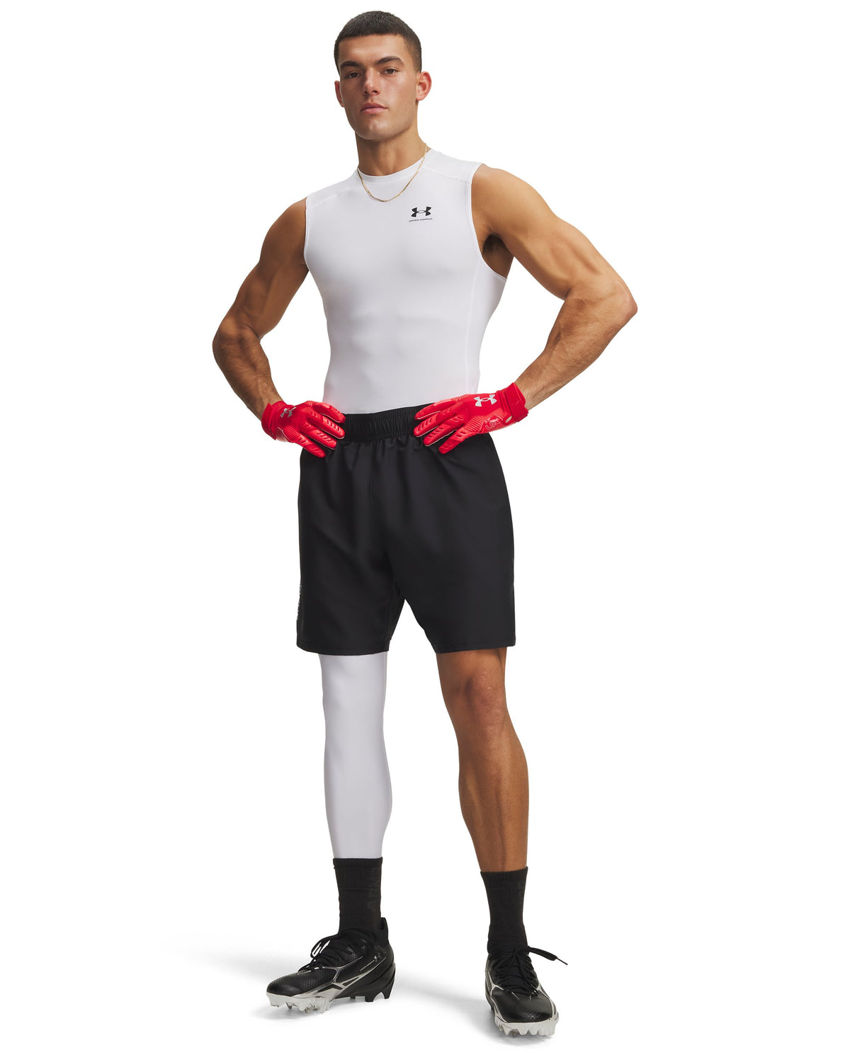 UA Tech Woven Wordmark Short - Black / White - 001