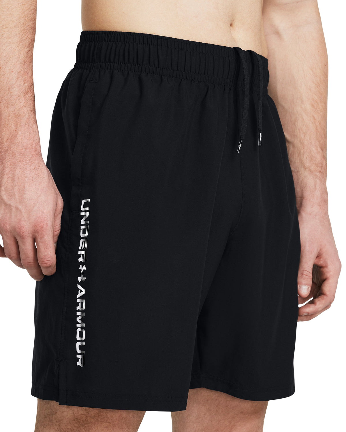 UA Tech Woven Wordmark Short - Black / White - 001