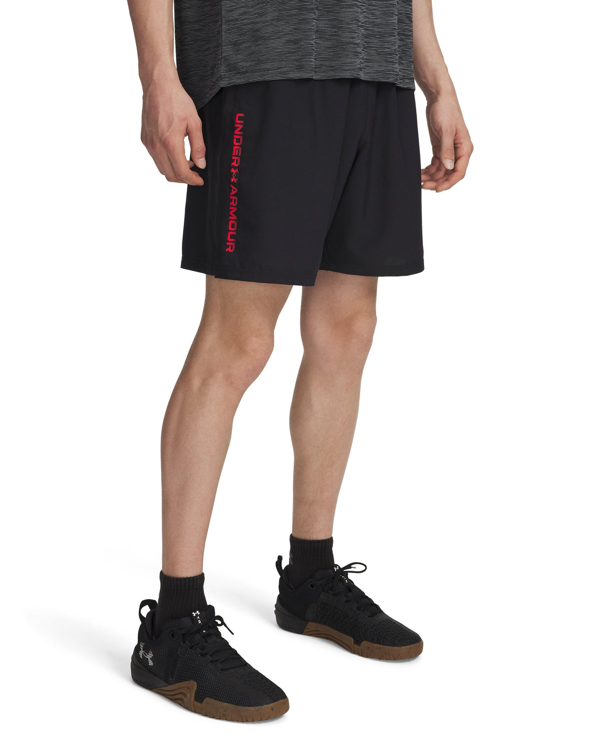 UA Tech Woven Wordmark Short - Black / Racer Red - 007