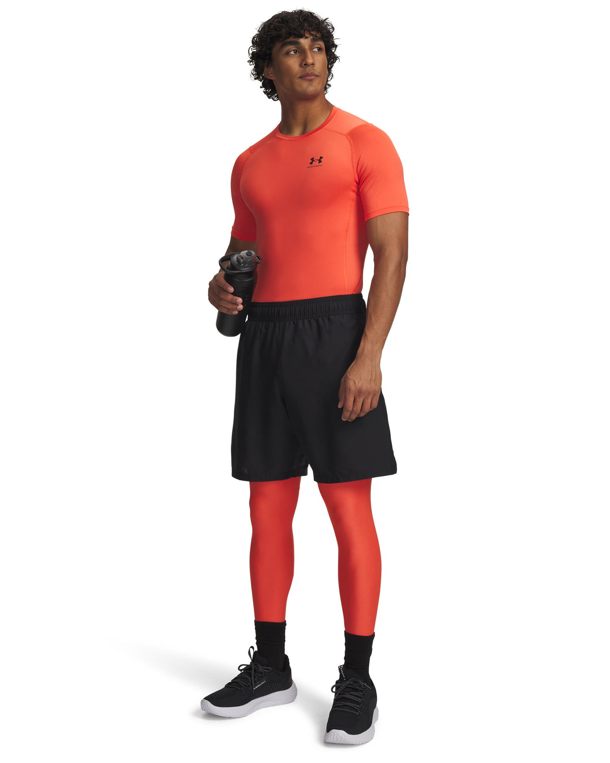 UA Tech Woven Wordmark Short - שחור / אדום - 009