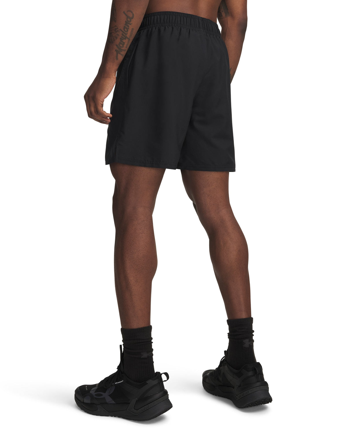 UA Tech Woven Wordmark Short - Black / Green Citrine - 013