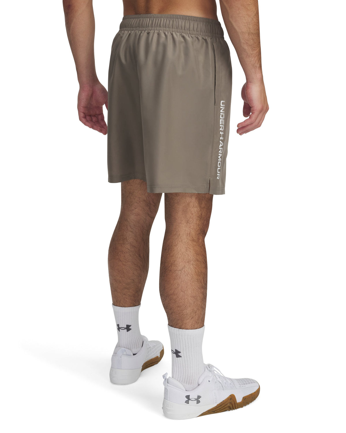 UA Tech Woven Wordmark Short - Taupe Dusk / White - 201