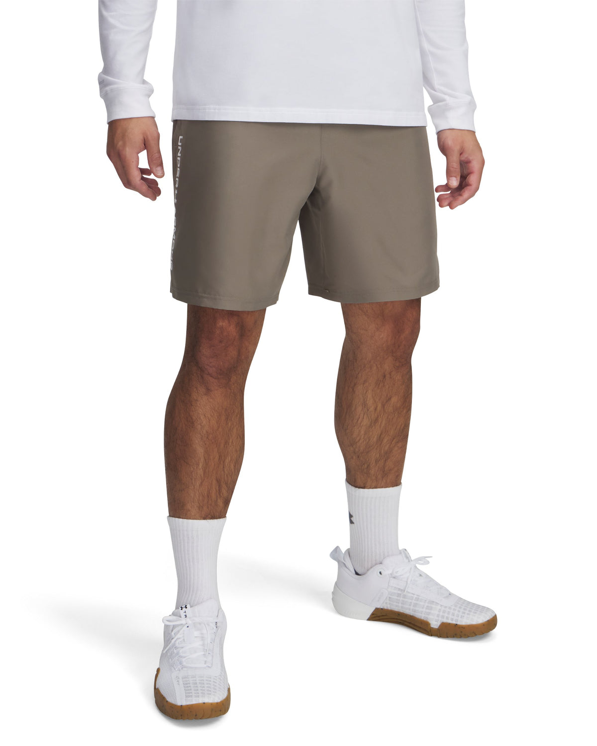 UA Tech Woven Wordmark Short - Taupe Dusk / White - 201