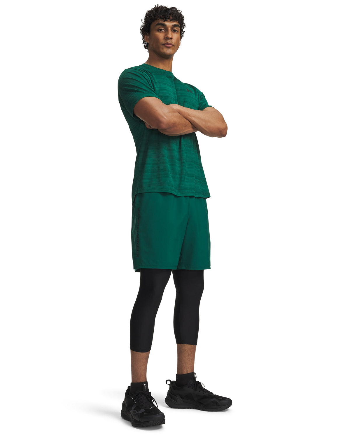 UA Tech Woven Wordmark Short - Green / Black - 312
