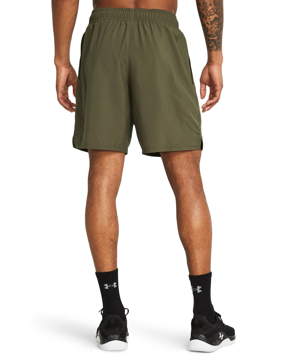 UA Tech Woven Wordmark Short - Marine OD Green / Black - 390
