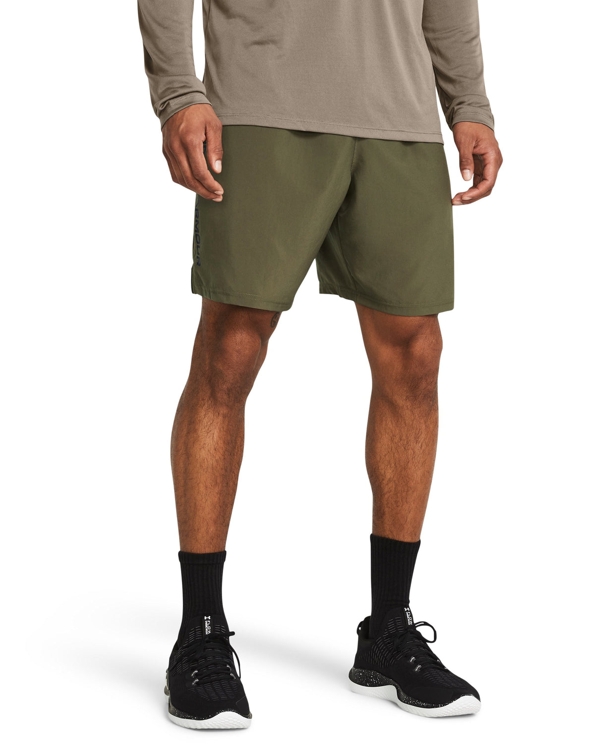 UA Tech Woven Wordmark Short - Marine OD Green / Black - 390