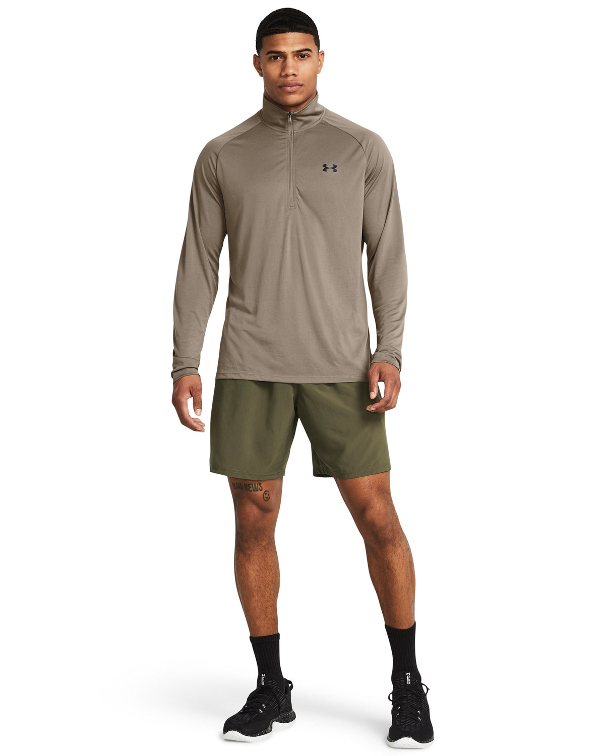 UA Tech Woven Wordmark Short - Marine OD Green / Black - 390