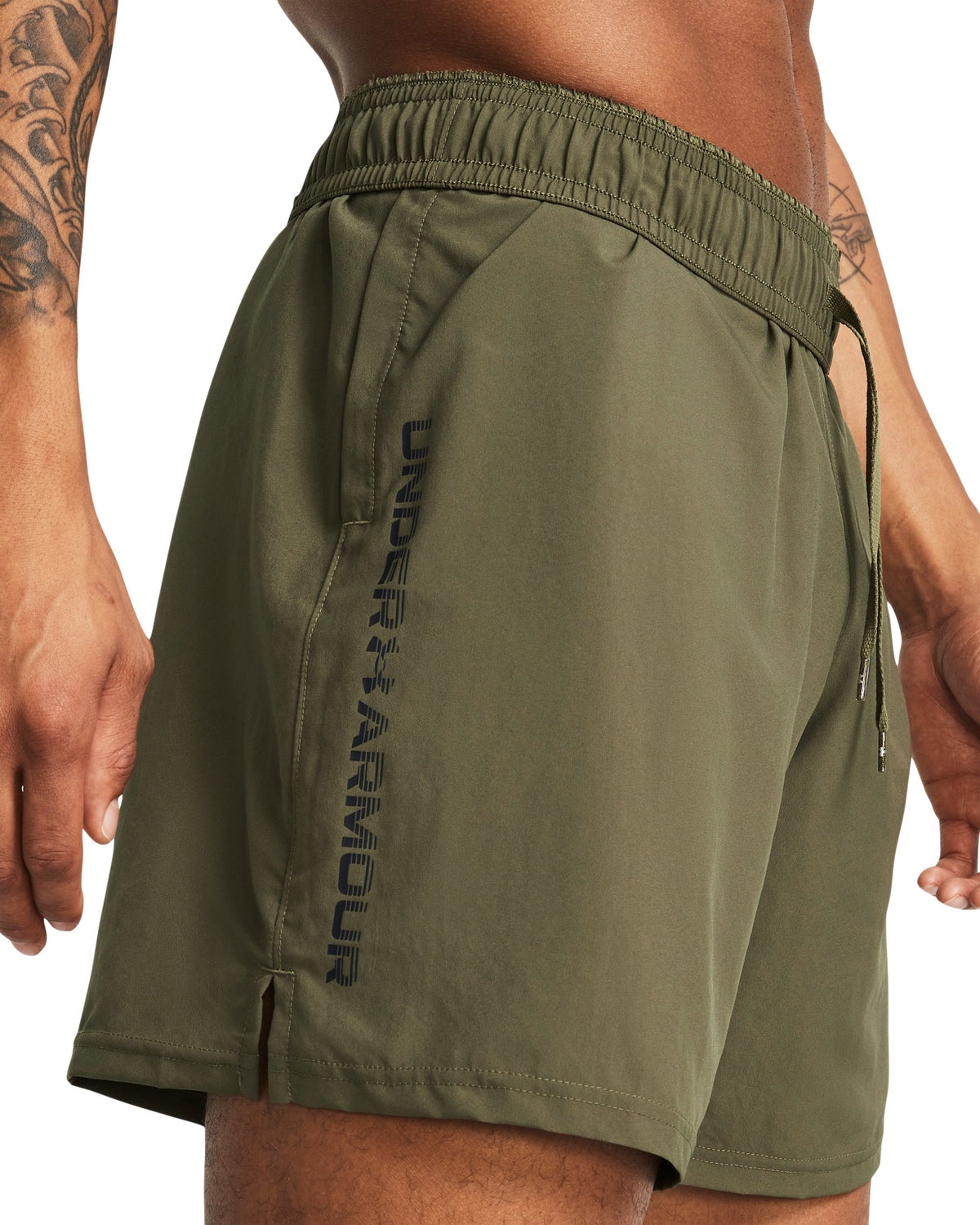 UA Tech Woven Wordmark Short - Marine OD Green / Black - 390