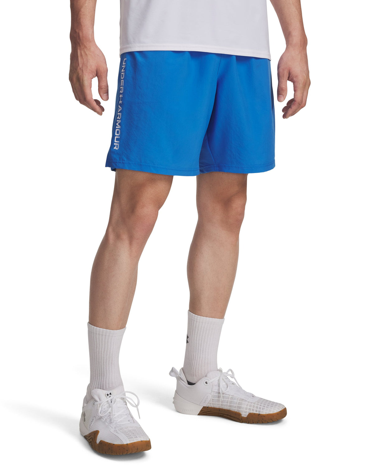 UA Tech Woven Wordmark Short - Blue Atlantis / White - 402