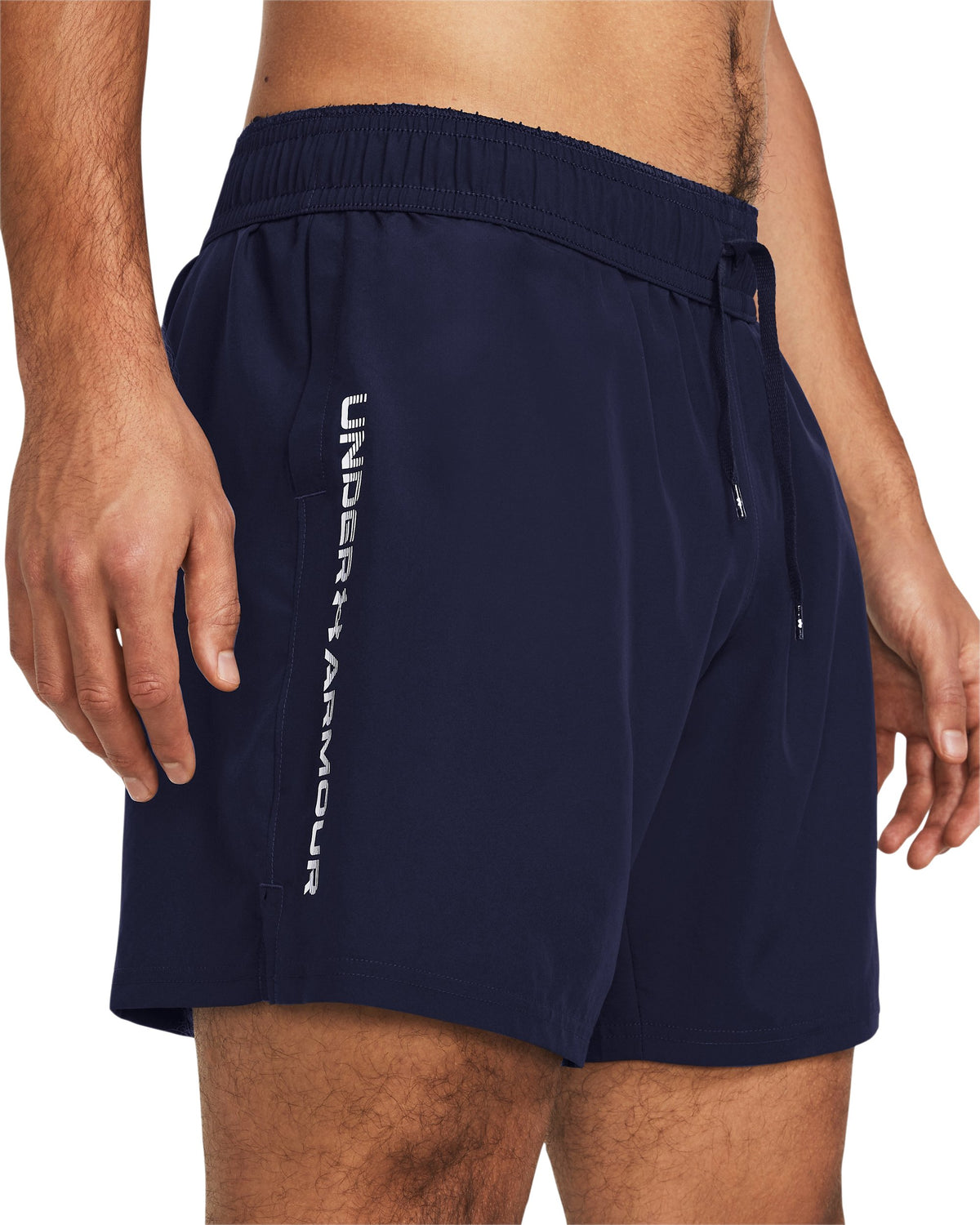 UA Tech Woven Wordmark Short - Midnight Navy / White - 410