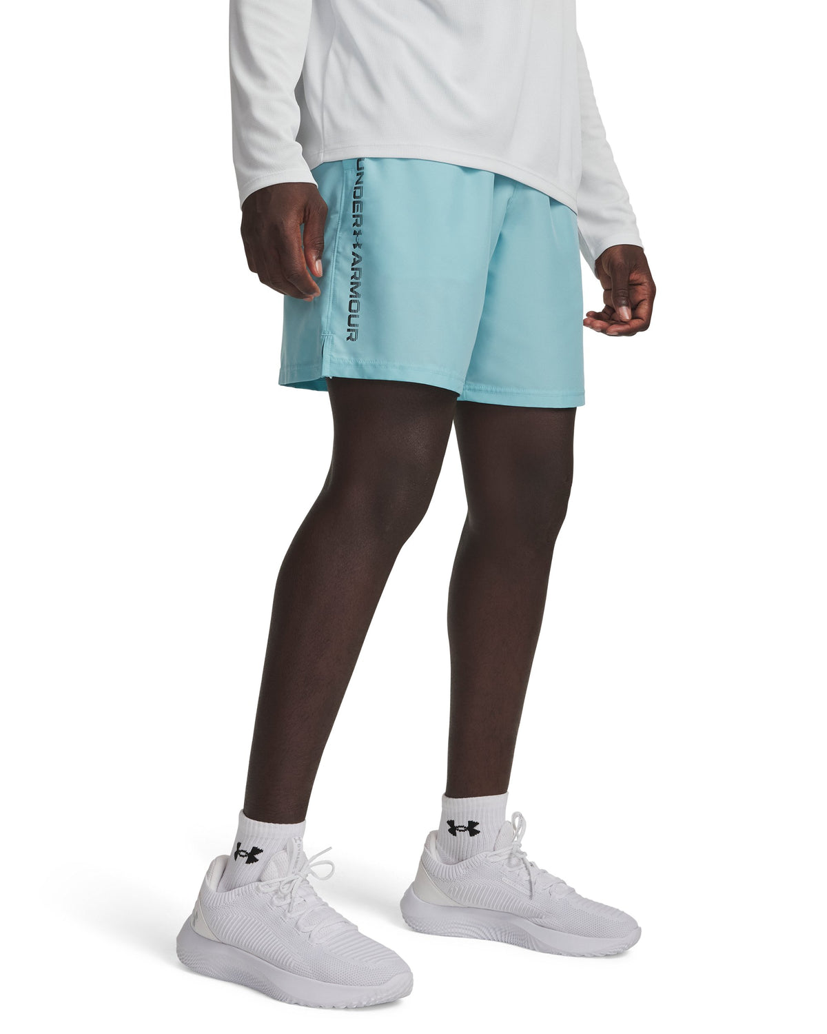UA Tech Woven Wordmark Short - כחול בהיר / שחור - 425