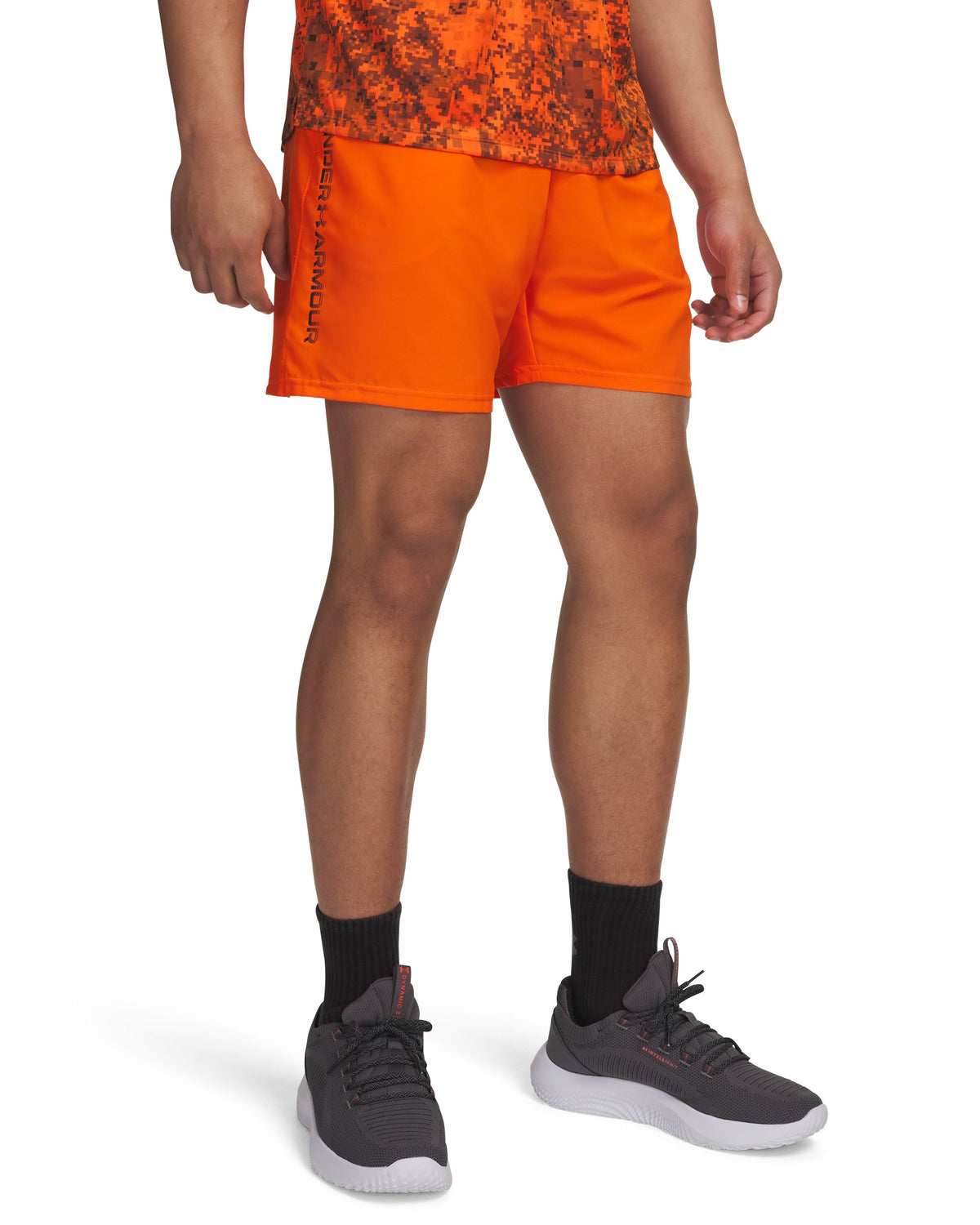 UA Tech Woven Wordmark Short - Orange / Black - 808