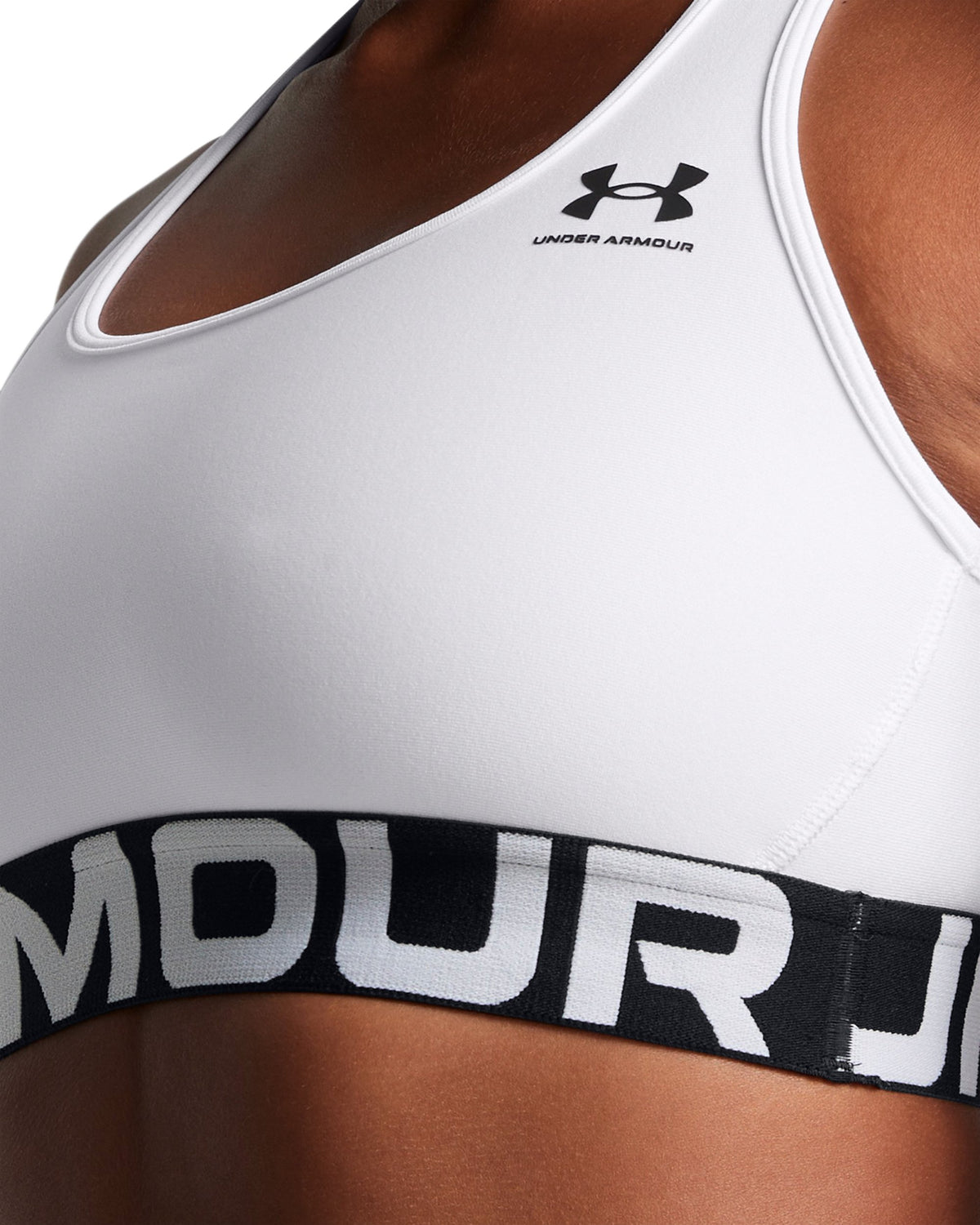 UA HG Mid Branded - White / Black - 100