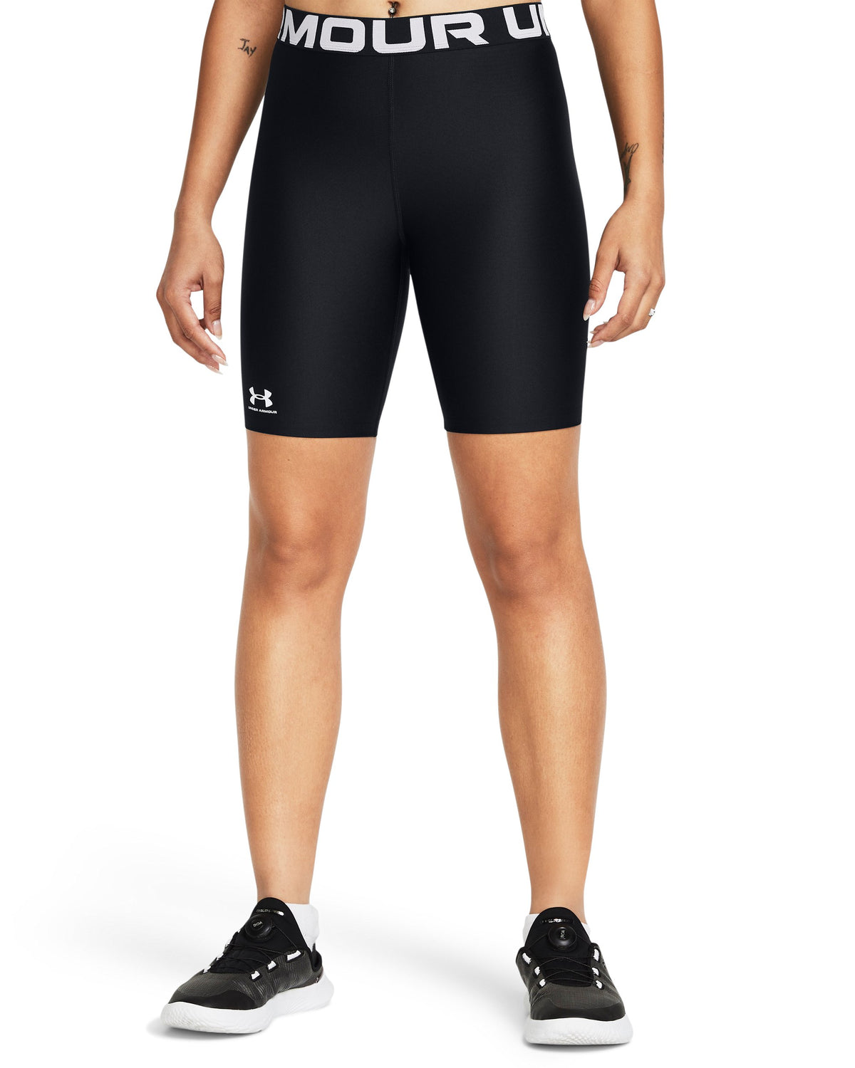 UA HG 8in Short - Black / White - 001