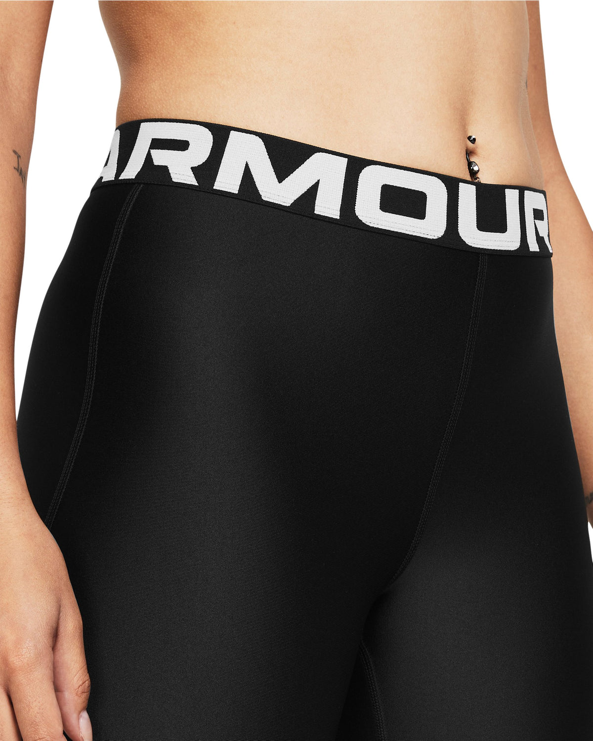 UA HG 8in Short - Black / White - 001