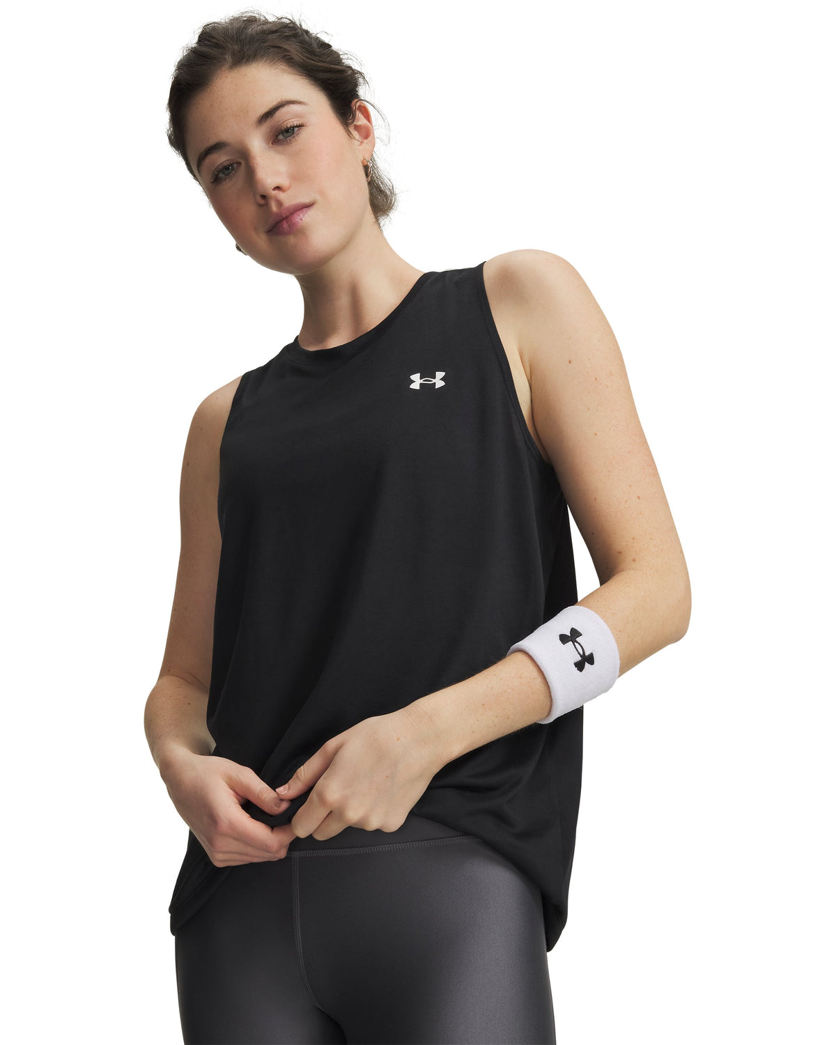 Tech Tank Solid - Black / White - 001