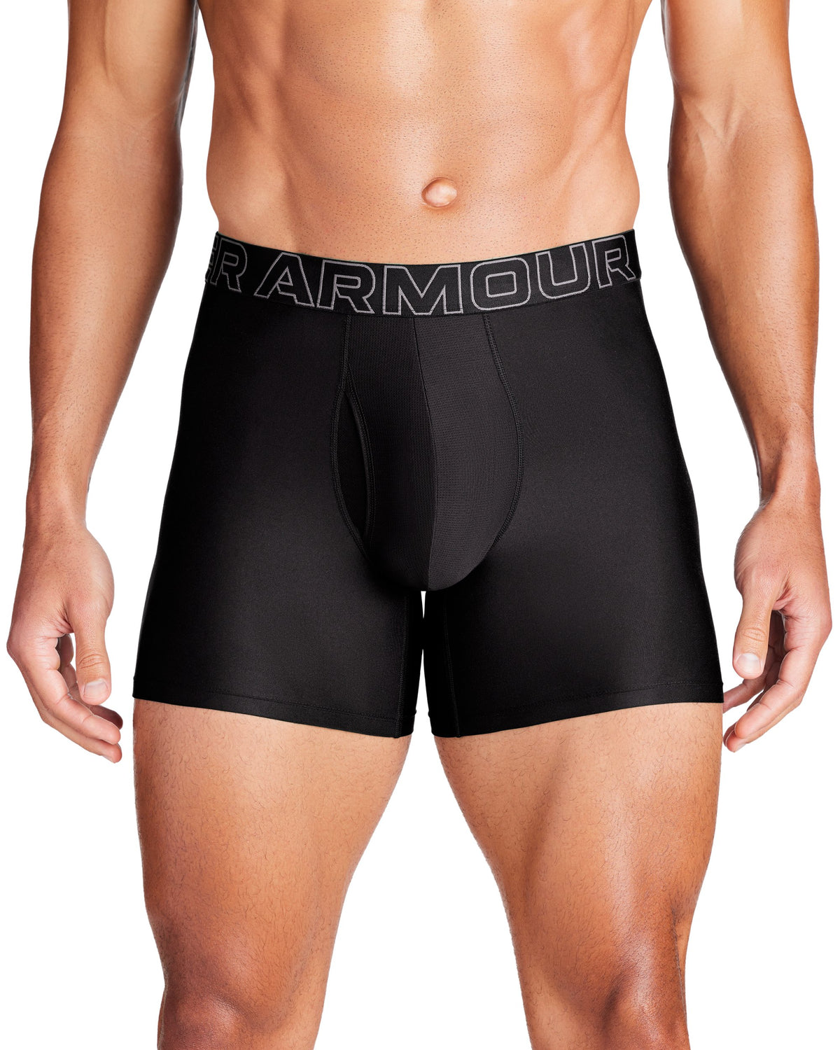 M UA Perf Tech 6in - Black / Black / Castlerock - 001