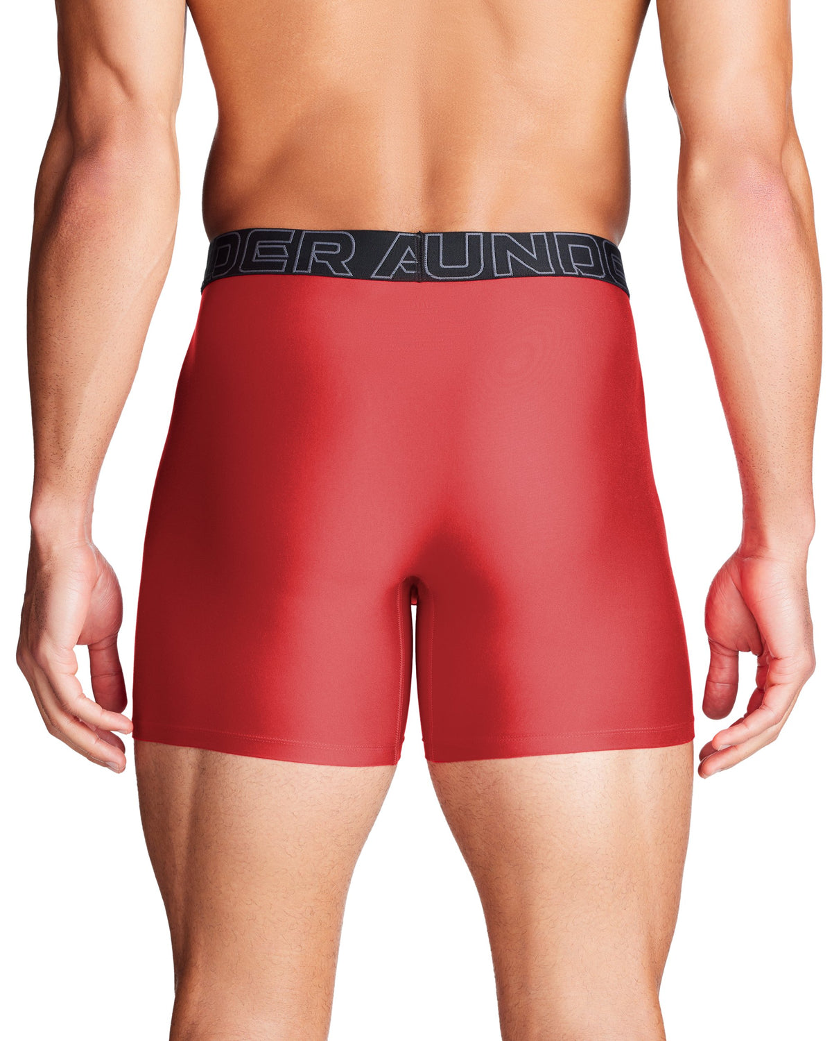 M UA Perf Tech 6in - Red / Castlerock Full Heather / Castlerock - 600