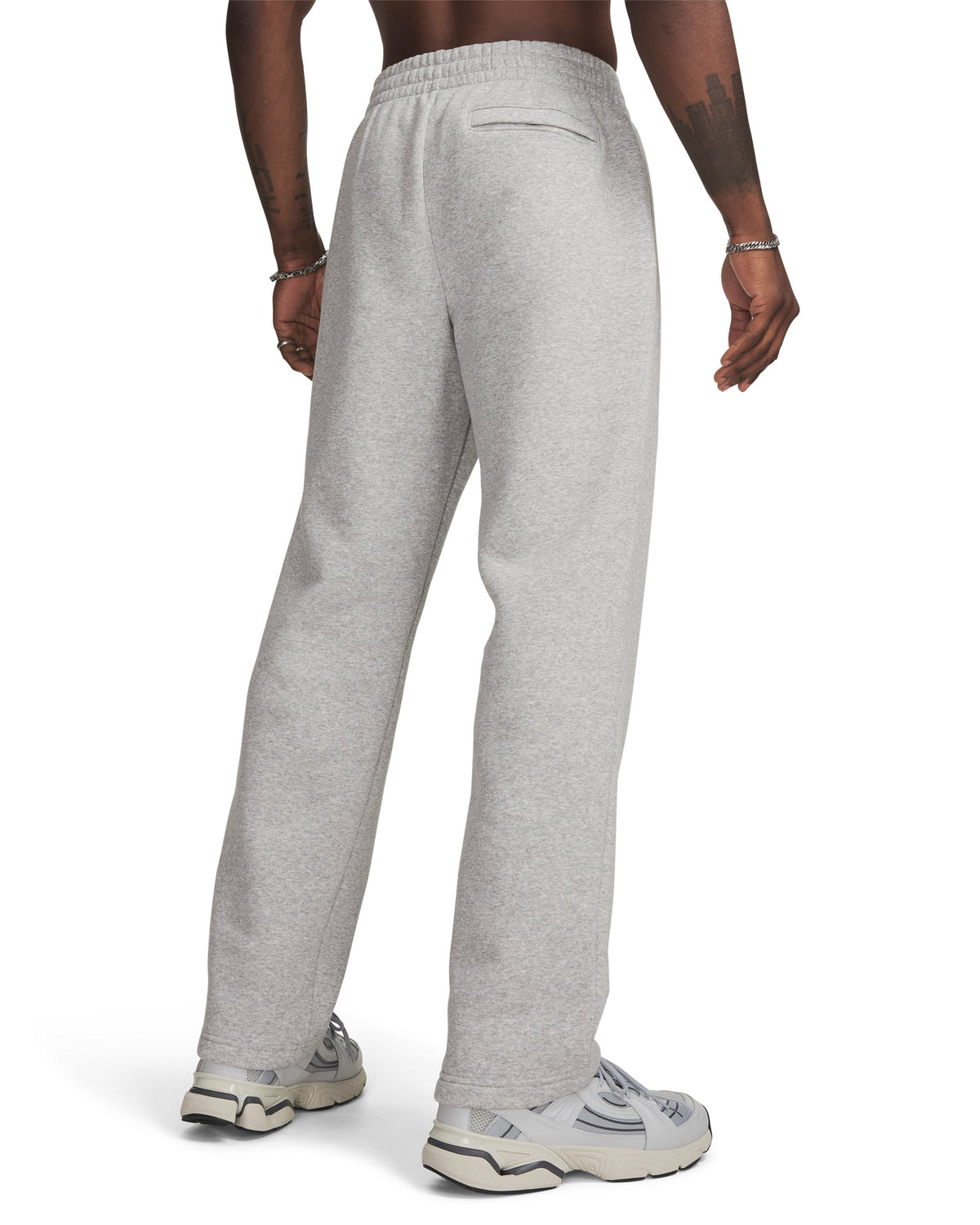 UA Icon Fleece Pant - Mod Gray Full Heather / White - 011