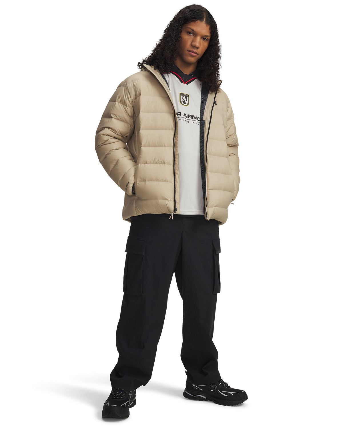 LEGEND DOWN HOODED JACKET - City Khaki / City Khaki / Black - 299