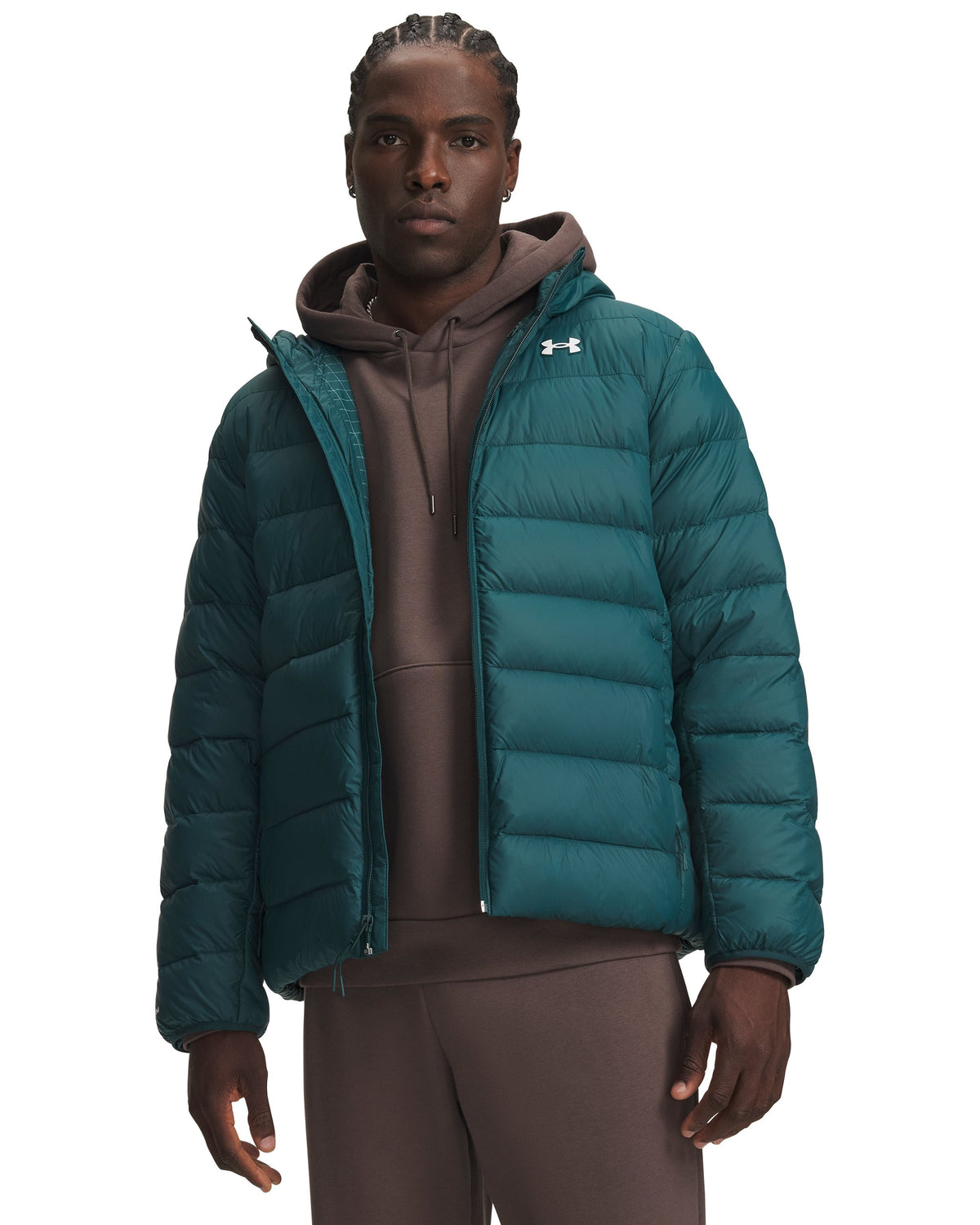 LEGEND DOWN HOODED JACKET - Green / White - 919