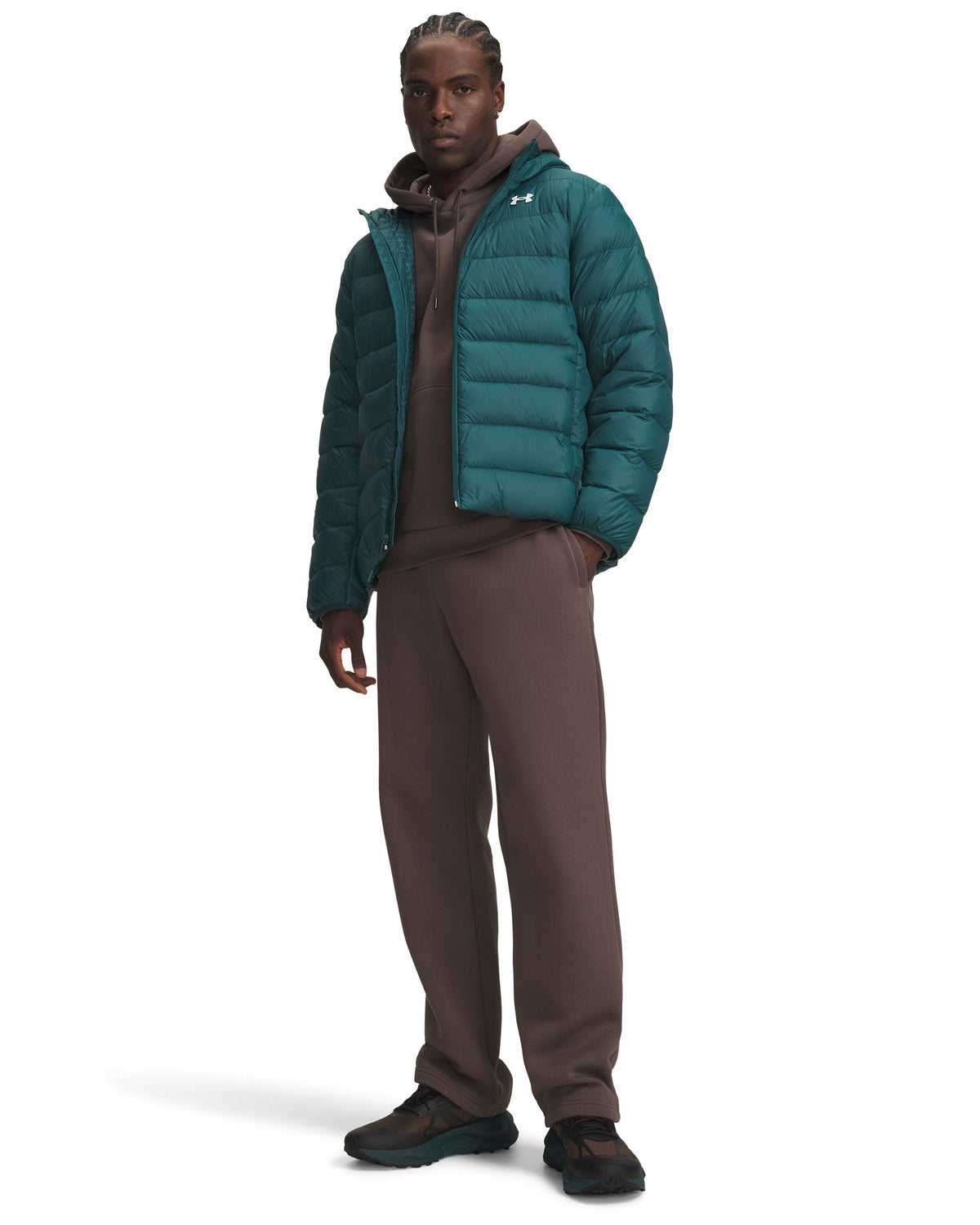 LEGEND DOWN HOODED JACKET - Green / White - 919
