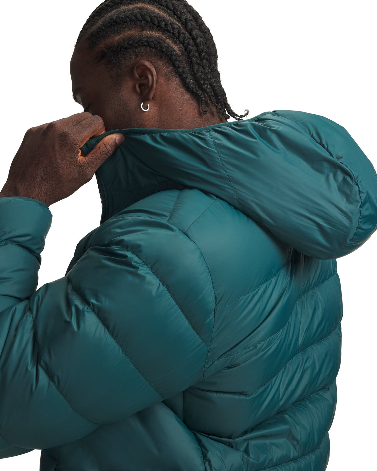 LEGEND DOWN HOODED JACKET - Green / White - 919