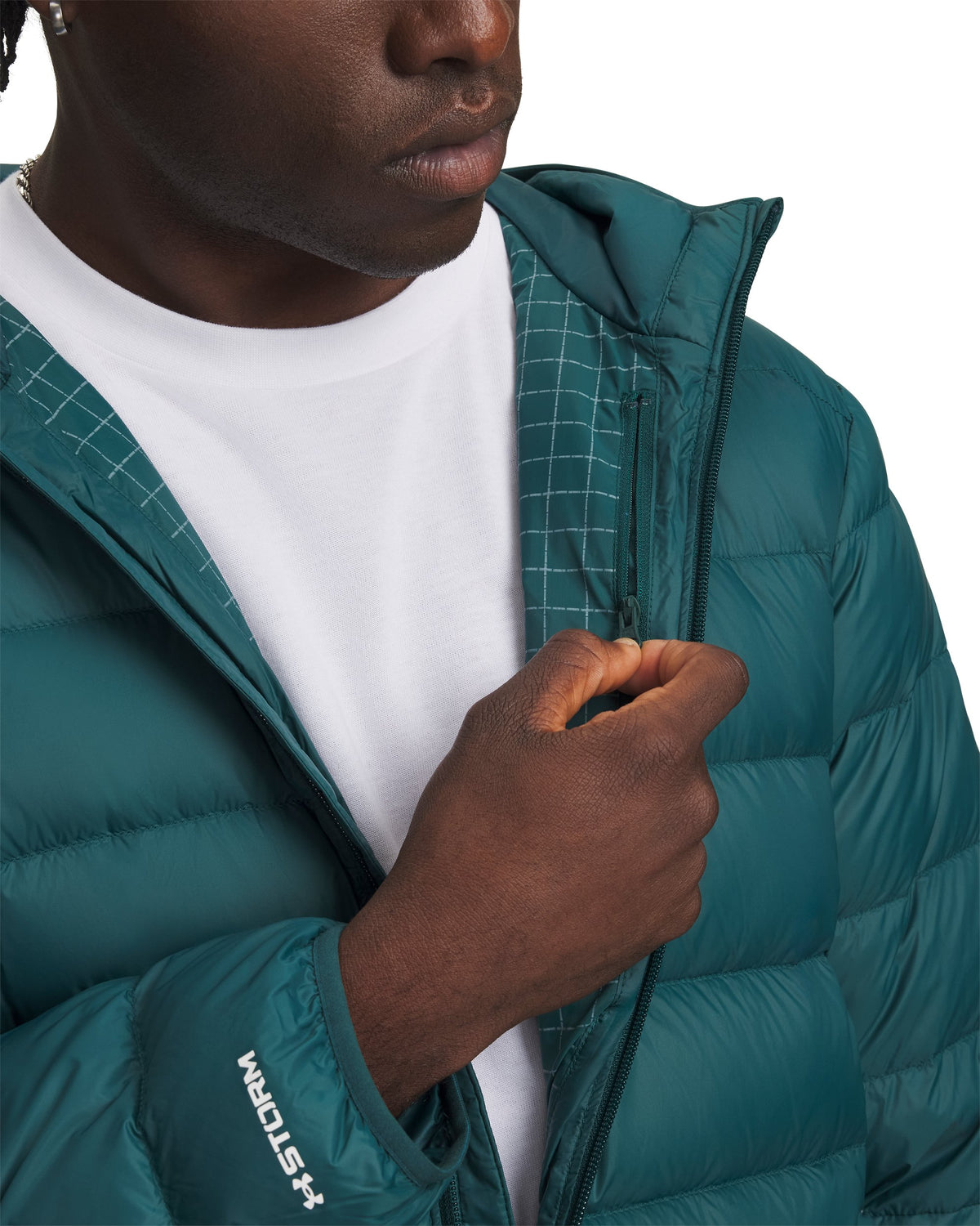 LEGEND DOWN HOODED JACKET - Green / White - 919