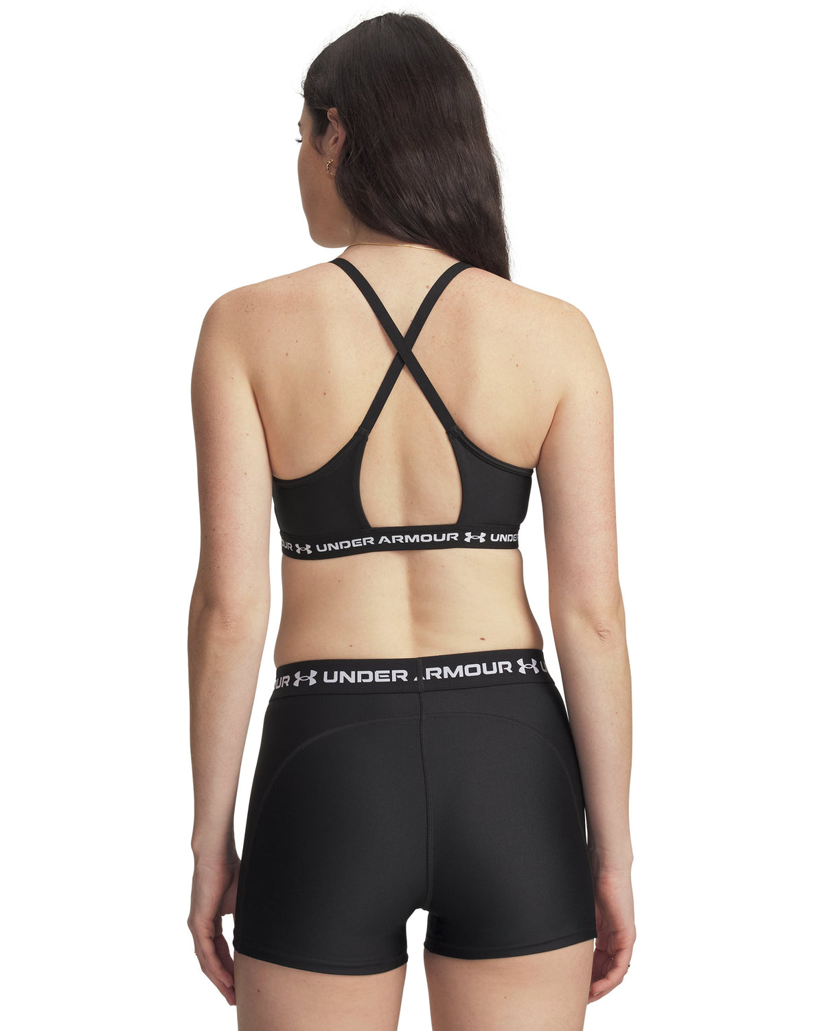 UA Crossback Low Bra - Ultimate Black / White - 008