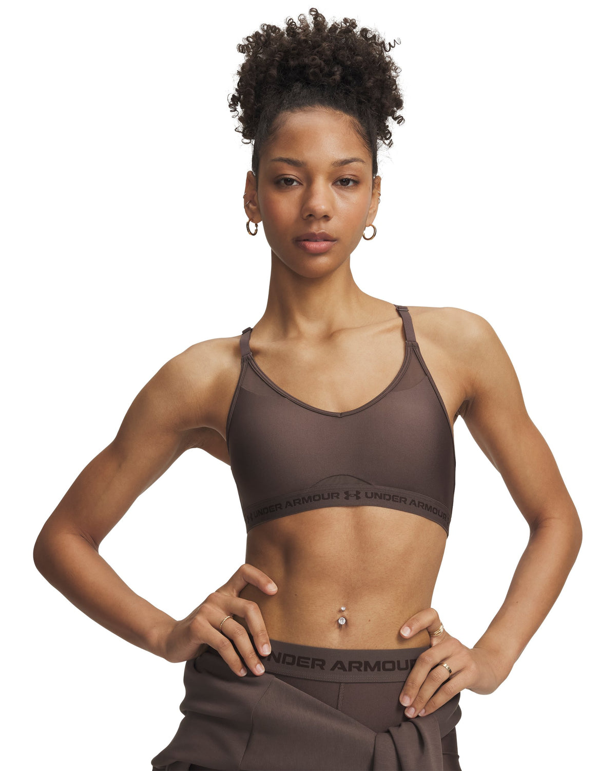 UA Crossback Low Bra - Brown / Kona Brown - 200