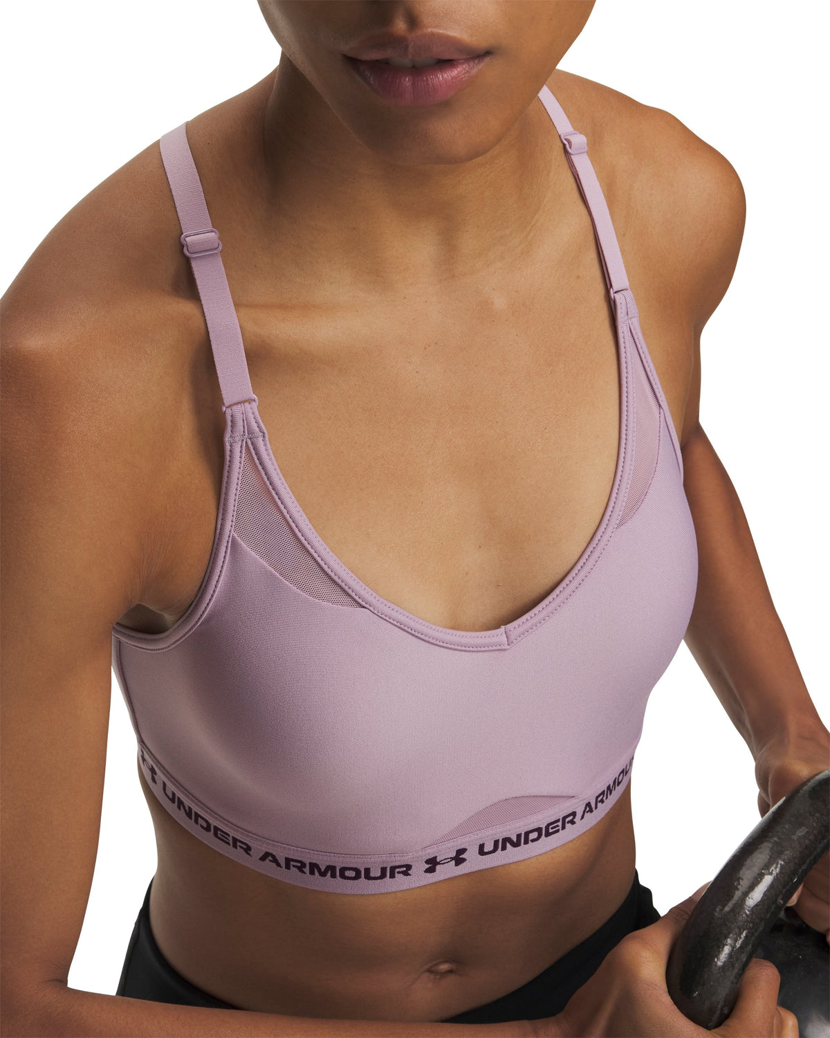 UA Crossback Low Bra - Pink / Purple Echo - 698