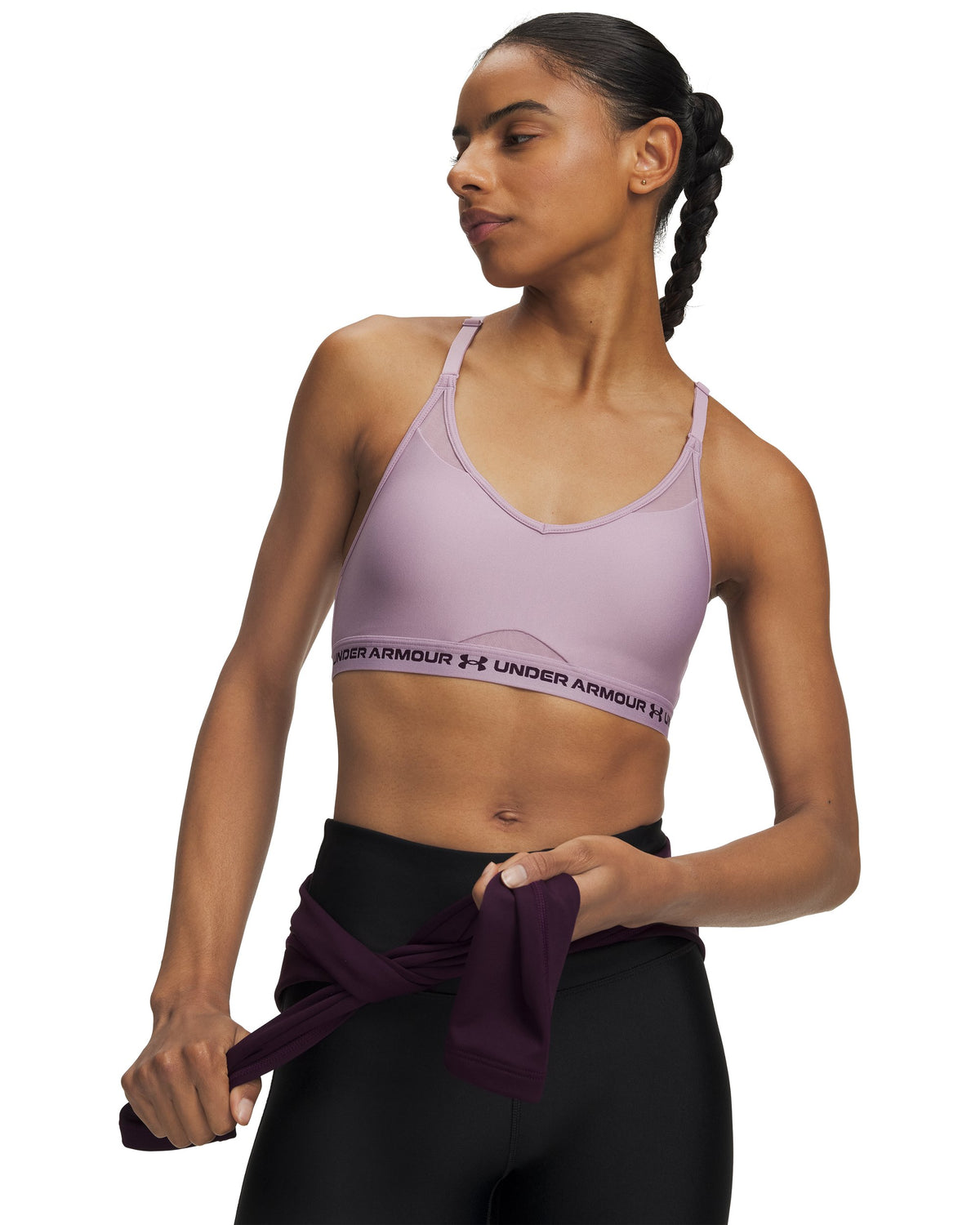 UA Crossback Low Bra - Pink / Purple Echo - 698