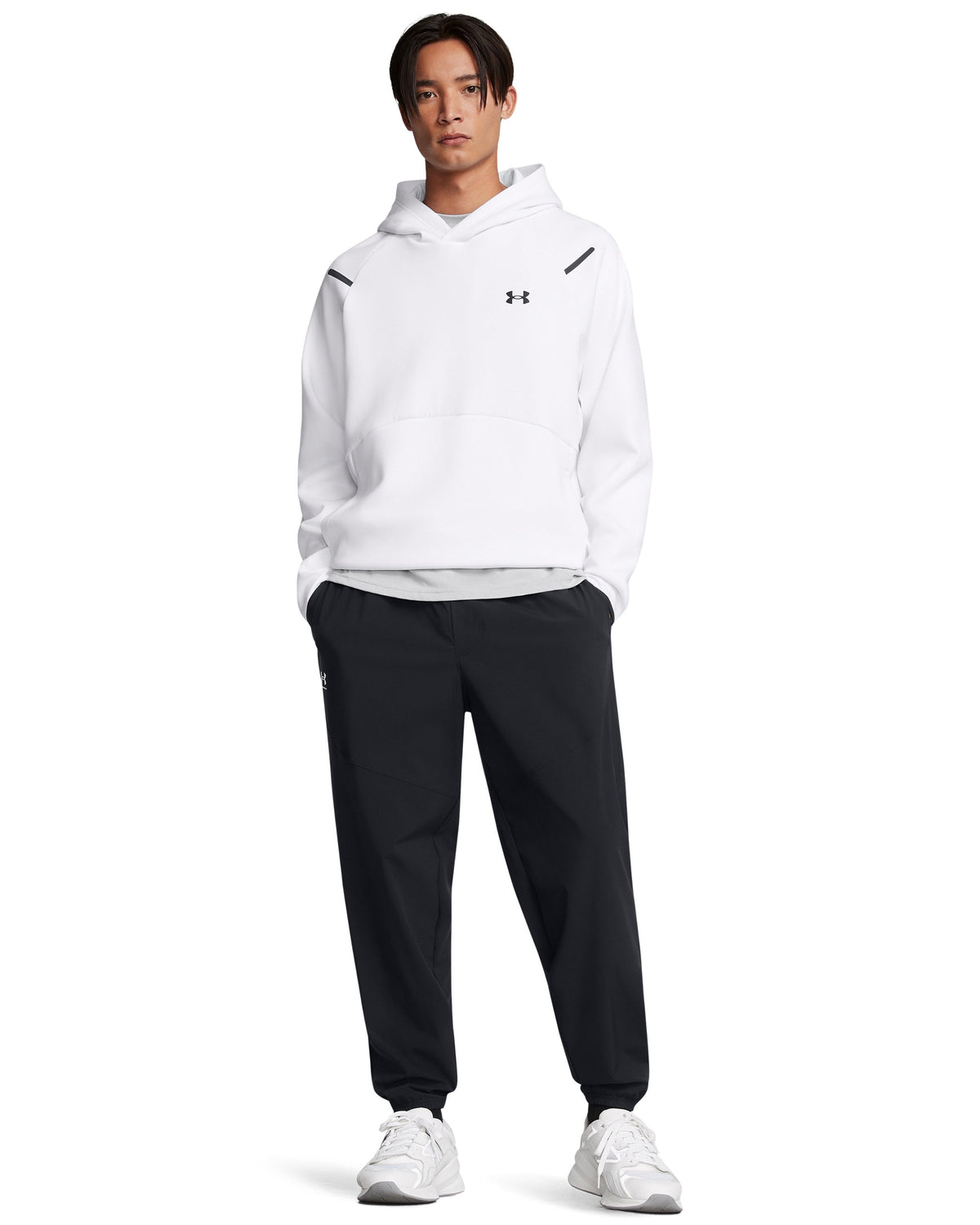 UA Vibe Woven Jogger - Black / White - 001