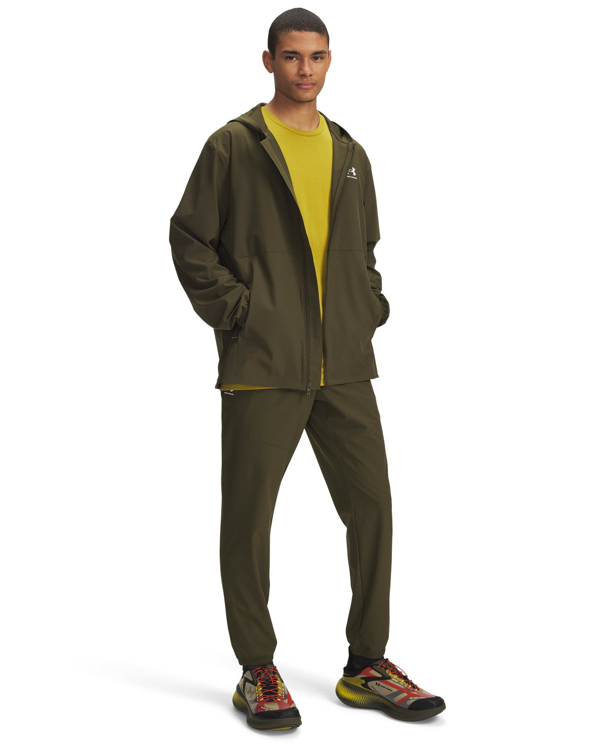 UA Vibe Woven Jogger - Expedition Green / White - 308